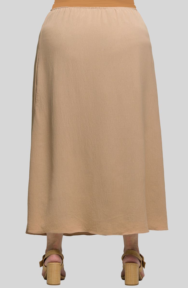 24seven Comfort Apparel Pull-On Maxi Skirt, Alternate, color, Beige