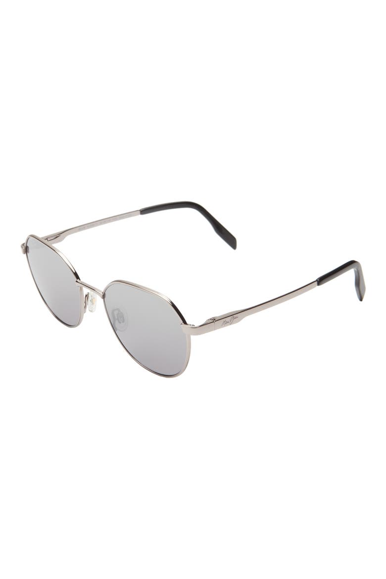 52mm Core Oval Polarized Sunglasses, Alternate, color, SILVER SILVER SILVER
