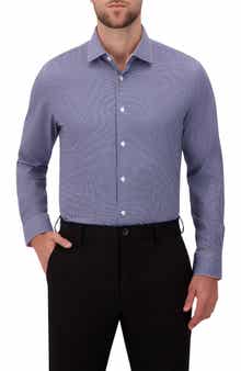 Report Collection Slim Fit Houndstooth 4-Way Stretch Button-Up Shirt