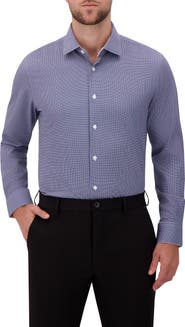 Report Collection Slim Fit Houndstooth 4-Way Stretch Button-Up Shirt