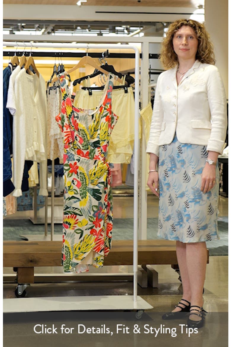 Wissa Tropical Beli Faux Wrap Midi Dress video