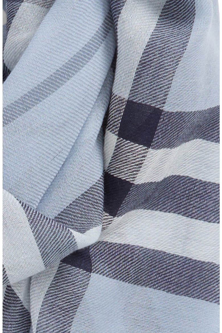 Giant Check Wool Scarf, Alternate, color, BANK BLUE