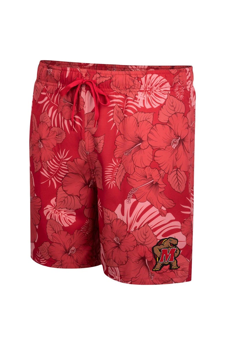 COLOSSEUM Men's Colosseum Red Maryland Terrapins The Dude Swim Shorts, Alternate, color, Red