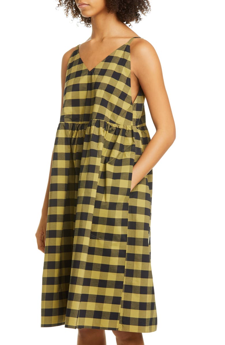 Sofie D'Hoore Check Cotton Sundress, Alternate, color, 