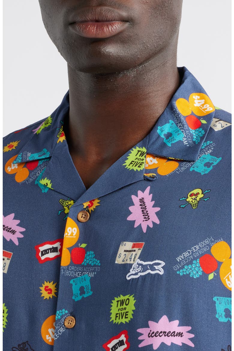 Stickers Camp Shirt, Alternate, color, SARGASSO S