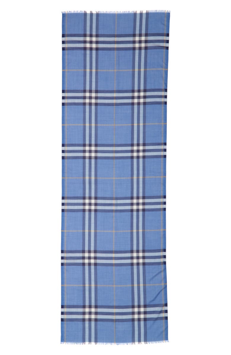 Burberry Giant Check Wool & Silk Gauze Scarf, Main, color,