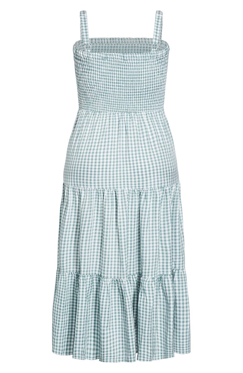 City Chic Gingham Sundress, Alternate, color,