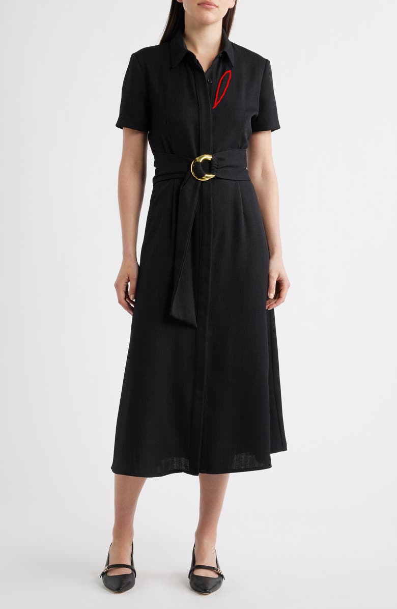 Julia Jordan Belted Midi Shirtdress, Main, color, 