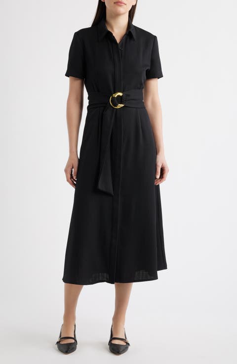 Belted Midi Shirtdress