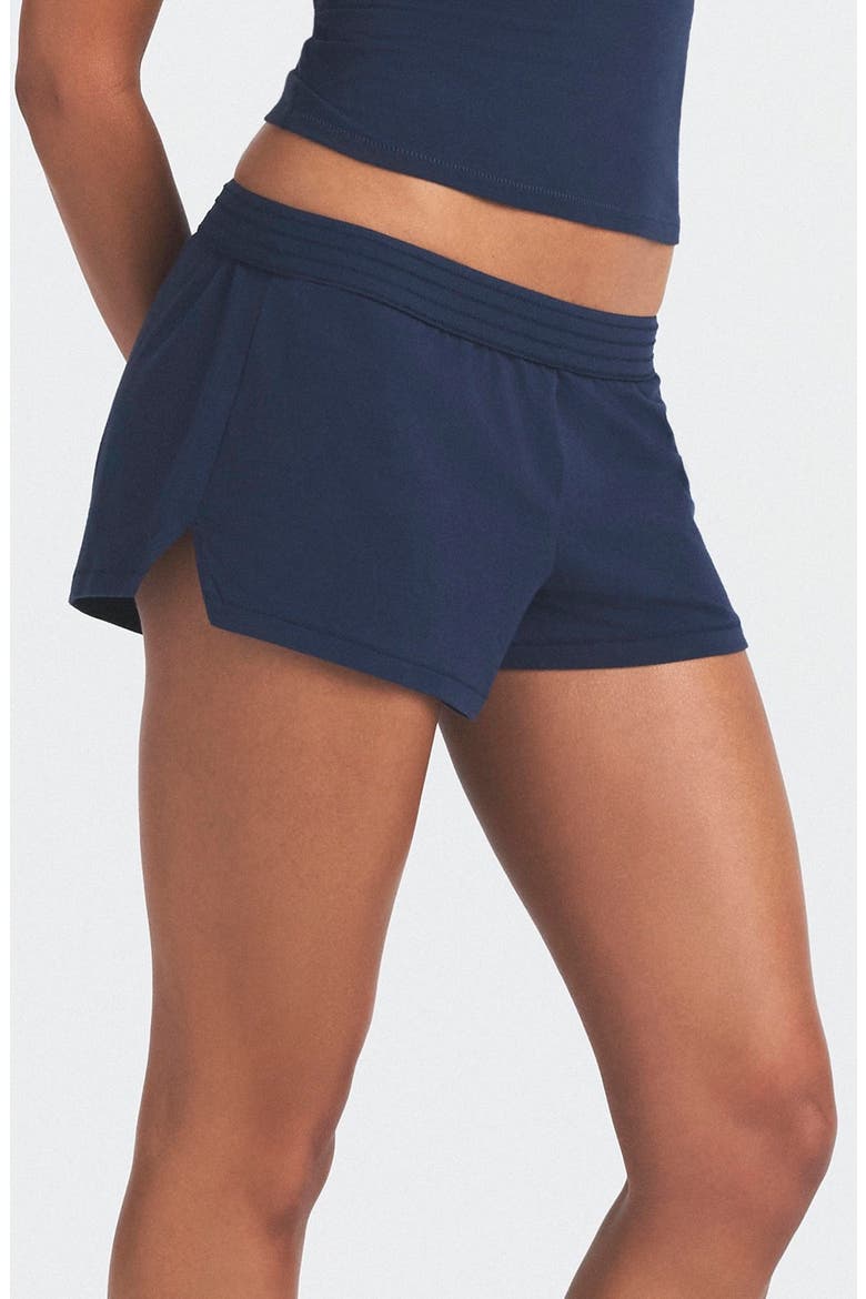 Stretch Cotton Jersey Shorts, Alternate, color, NAVY