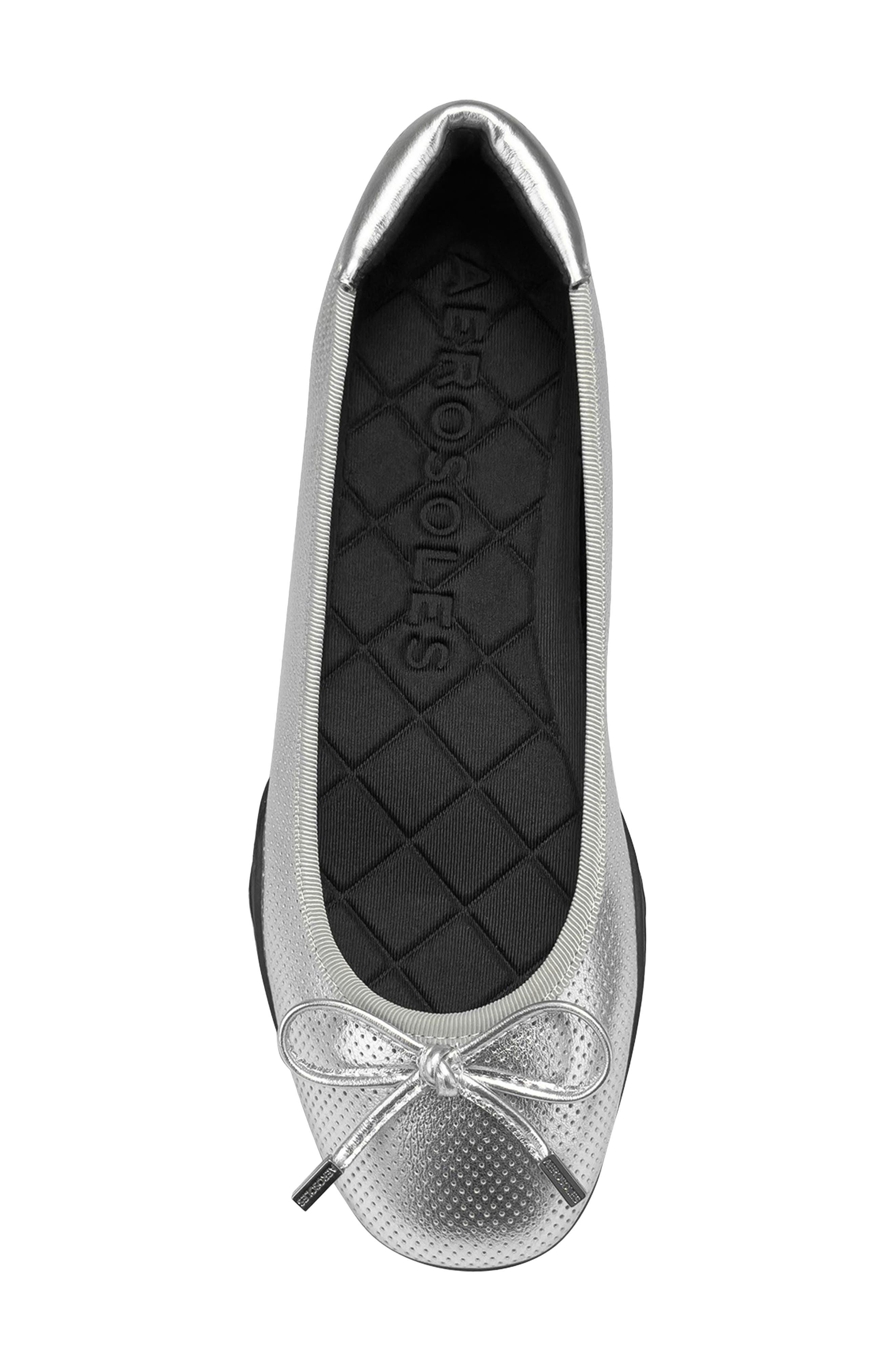 Onyx Ballet Loafer, Alternate, color, SILVER PERFORATED