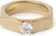 Off-White Hex Nut Solitaire Lab Grown Diamond Ring