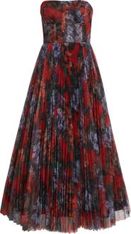 Hutch Alba Pleated Underwire Strapless Cocktail Dress