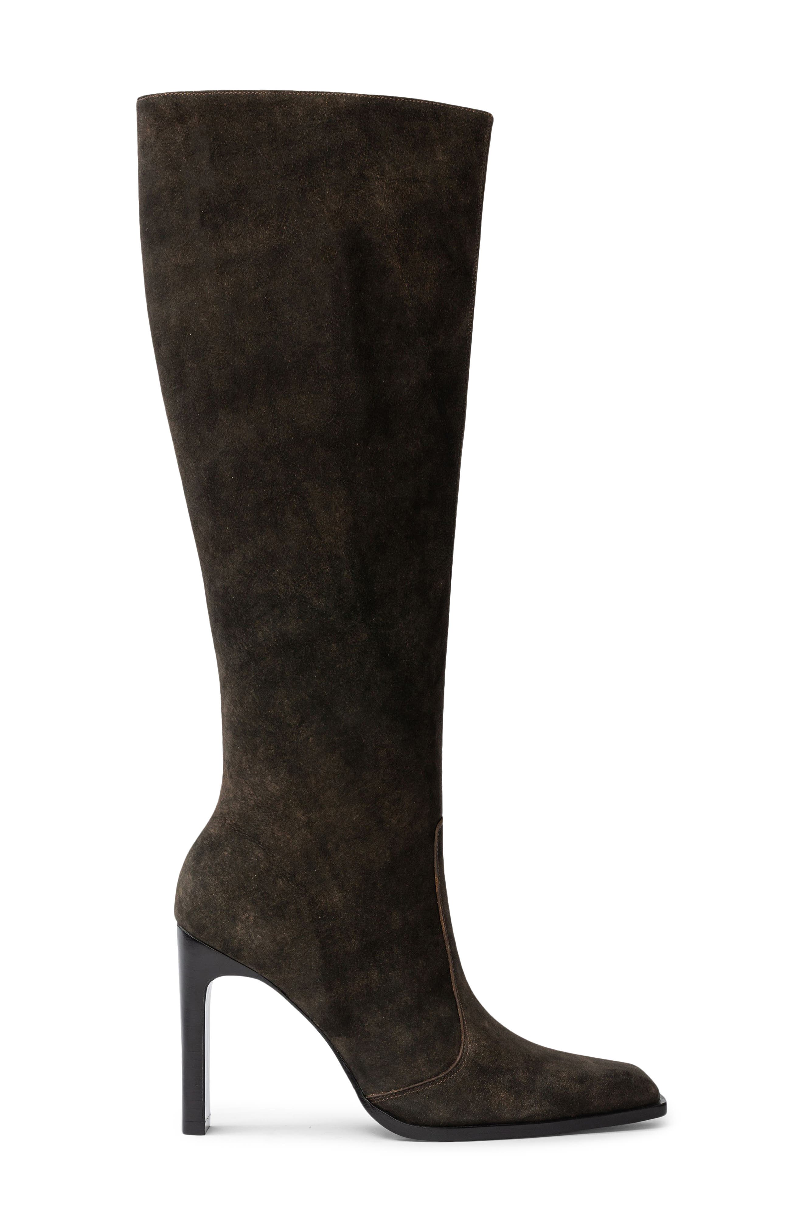BLACK SUEDE STUDIO Grand Tall Boot, Alternate, color, Dark Brown