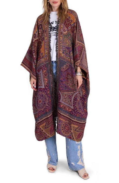Tapestry Cotton & Wool Blend Longline Duster