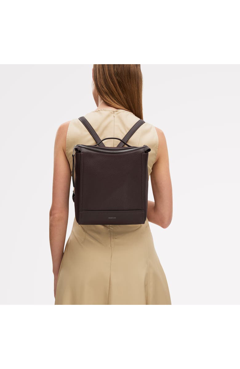 Radley Oak Street Small Ziptop Backpack, Alternate, color, Dark Oak