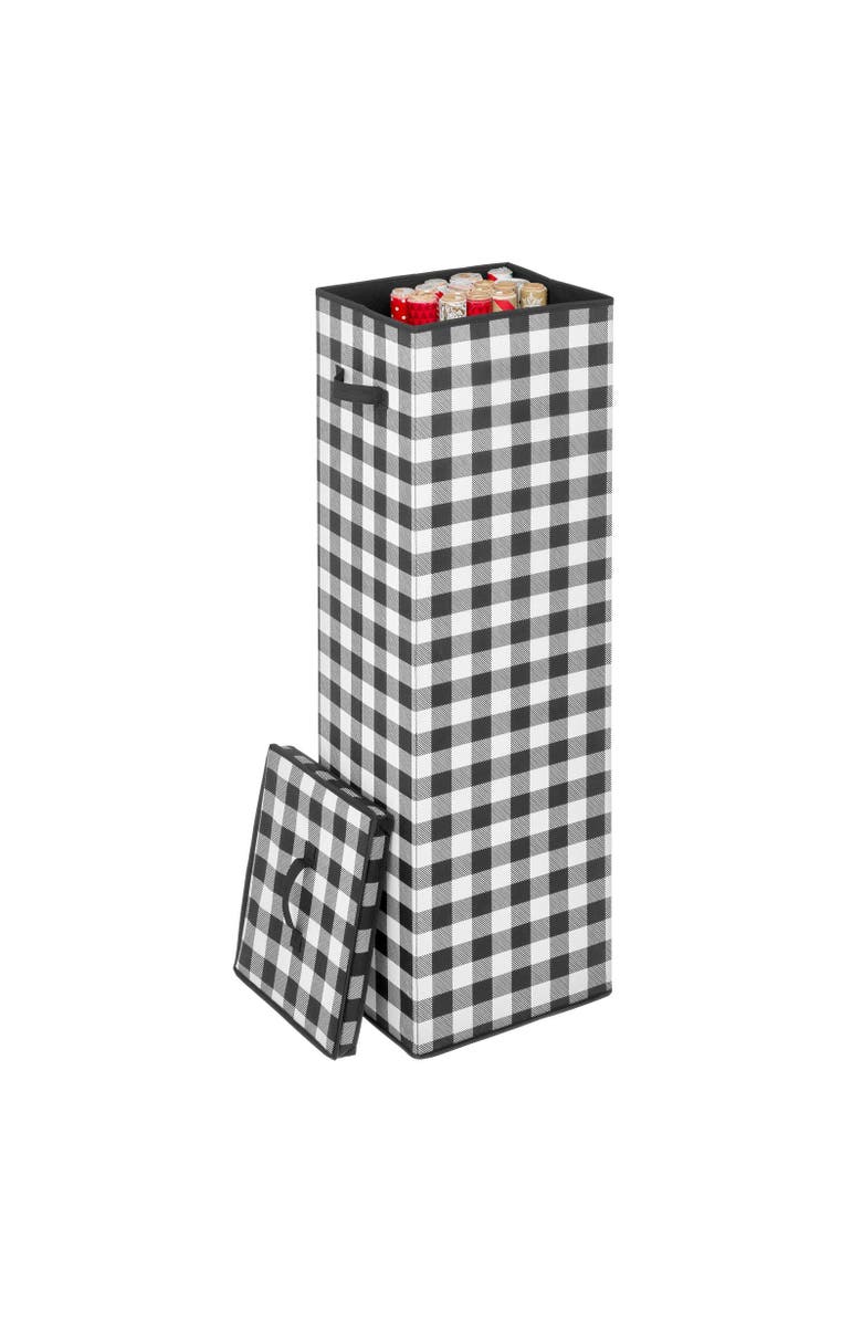mDesign Tall Gift-Wrapping Paper Storage Box w/ Handles, Lid, Alternate, color,