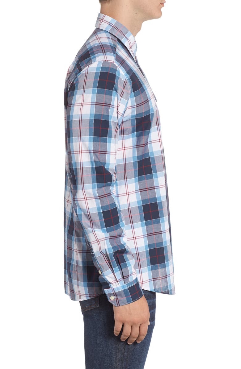 Barbour Cabin Tailored Fit Plaid Sport Shirt, Alternate, color, 