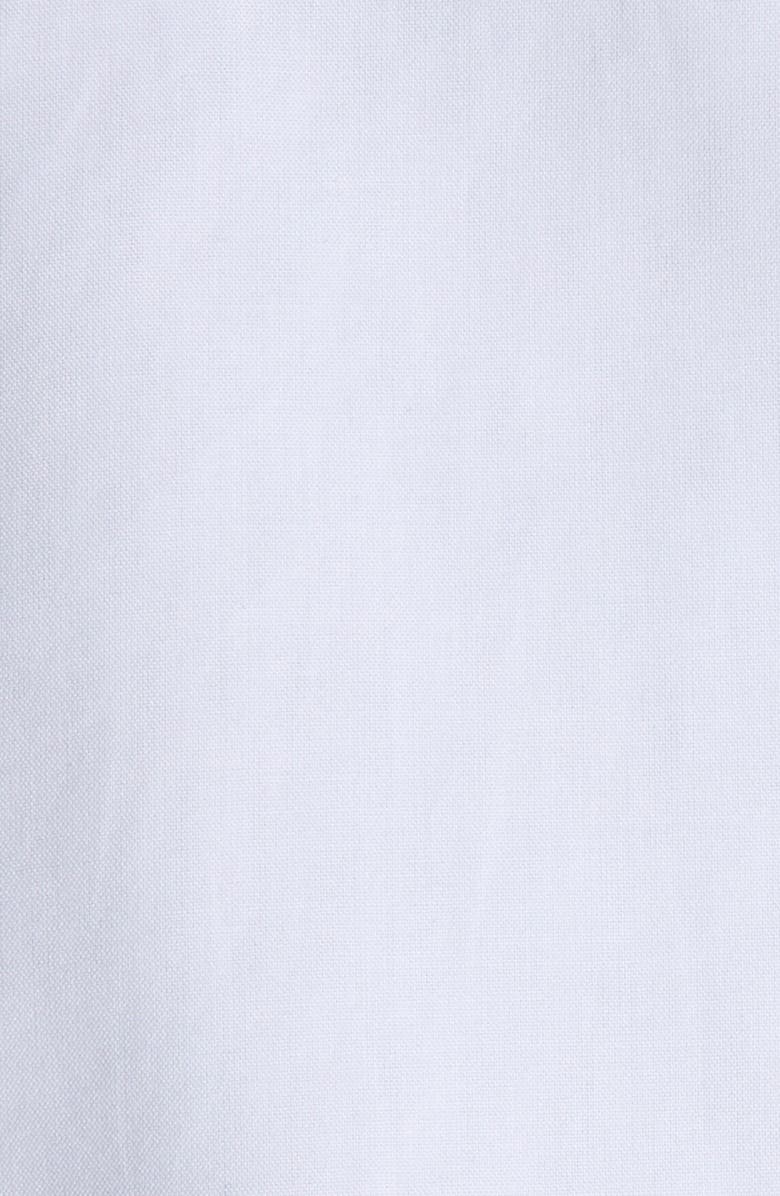 TOM FORD Bib Front Cotton Voile Crop Shirt, Alternate, color, Aw002 White