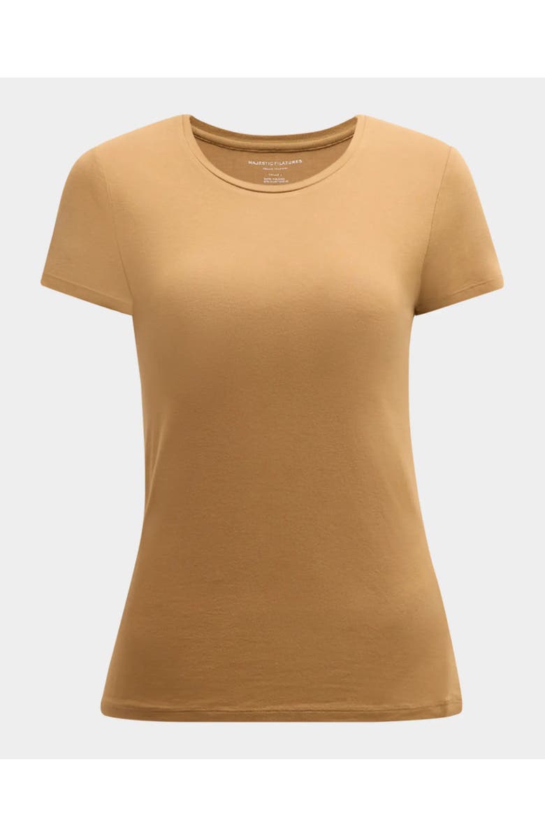 Majestic Filatures Soft Touch Short Sleeve Crewneck T-Shirt, Main, color, Chamois