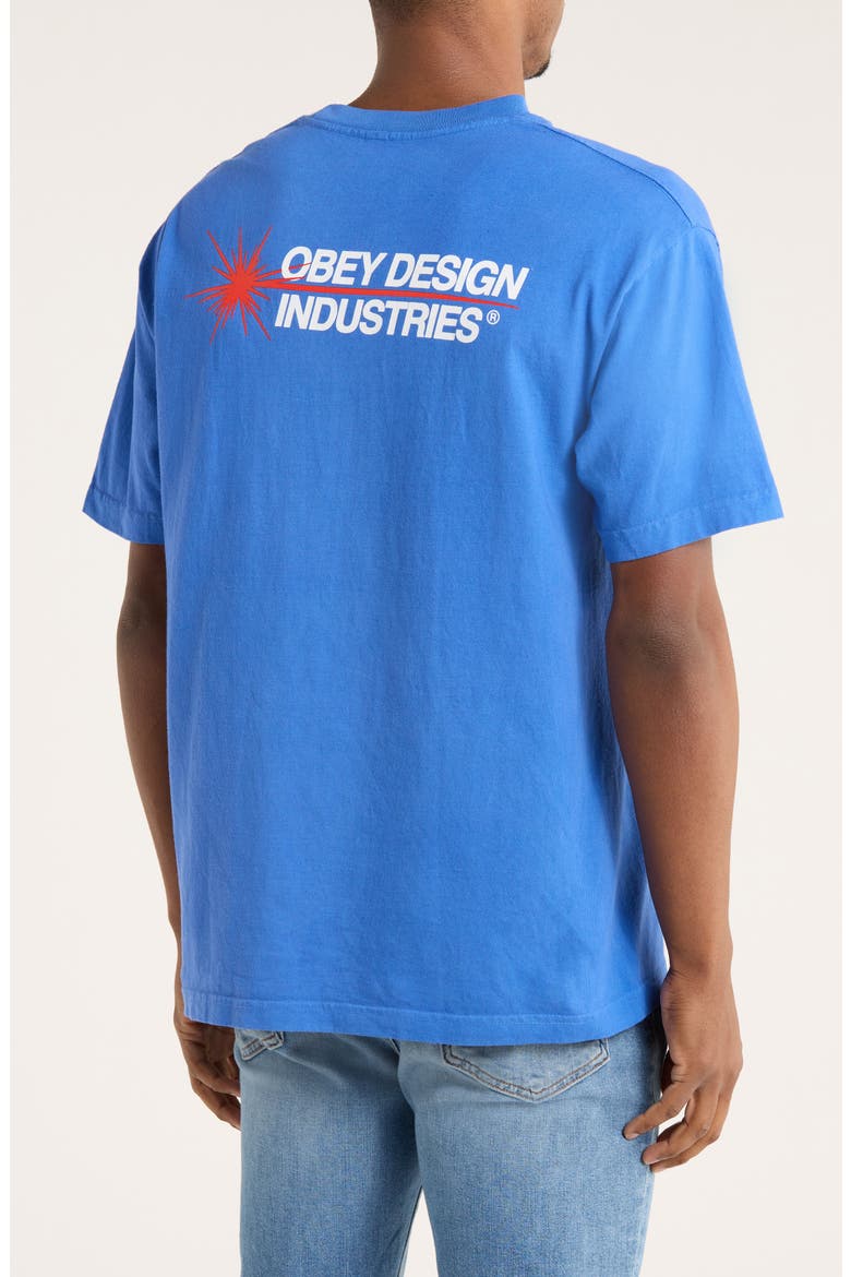 Design Industrial Graphic T-Shirt, Alternate, color, PIGMENT ELECTRIC INDIGO