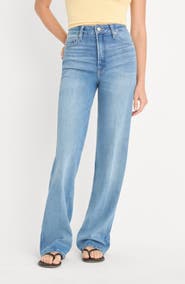 Good American Soft-Tech Good True Straight Leg Jeans