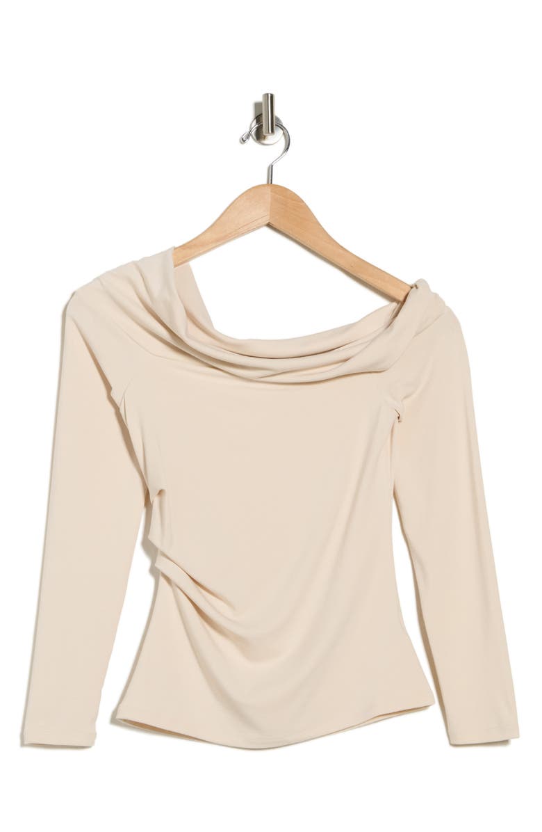 Elodie One-Shoulder Top, Main, color, Beige
