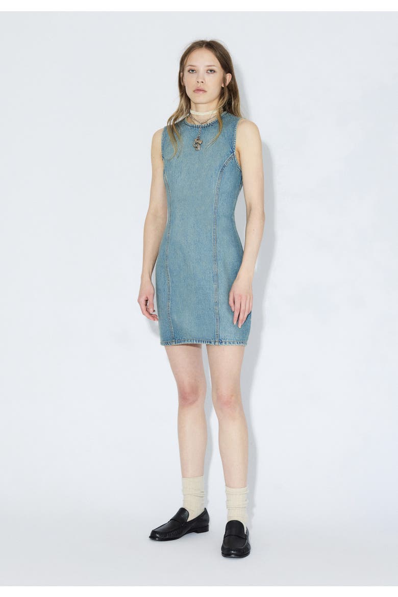 Calista Dress, Alternate, color, Stream Sky Aged