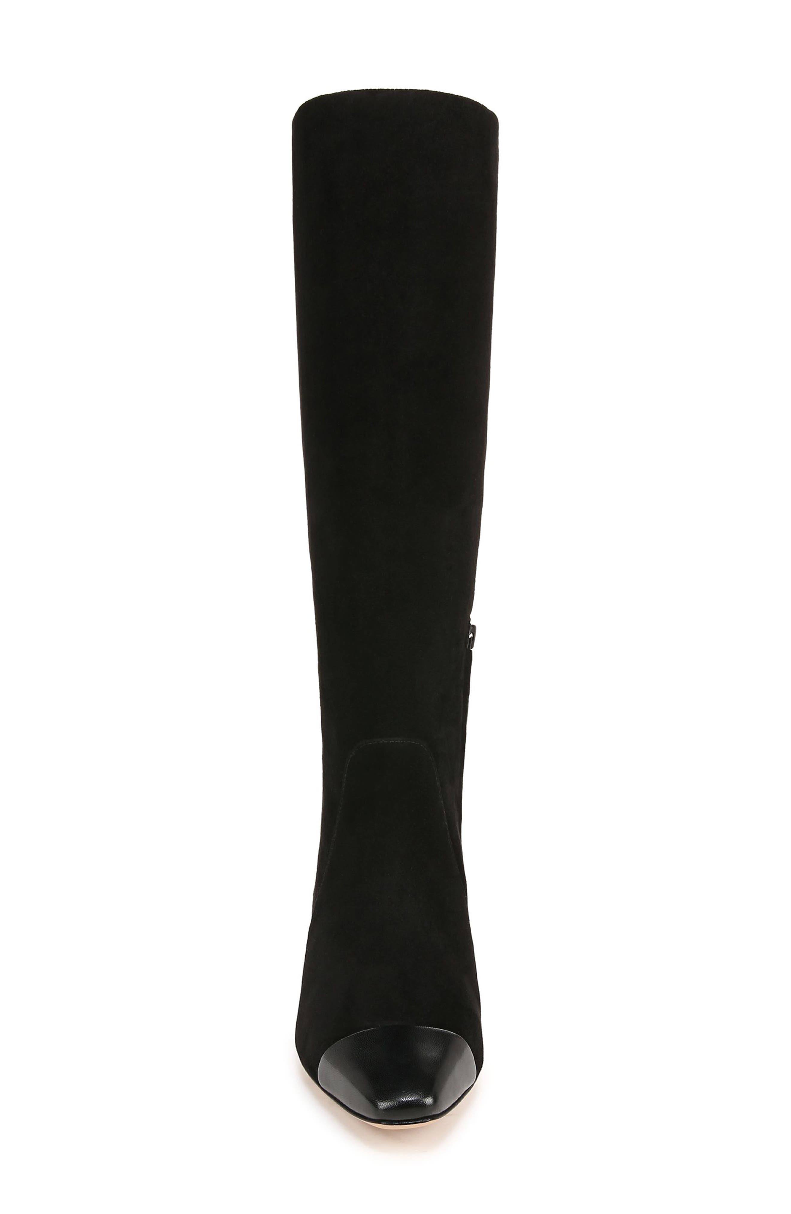 Veronica Beard Cecile Knee High Boot, Alternate, color, Black/ Black
