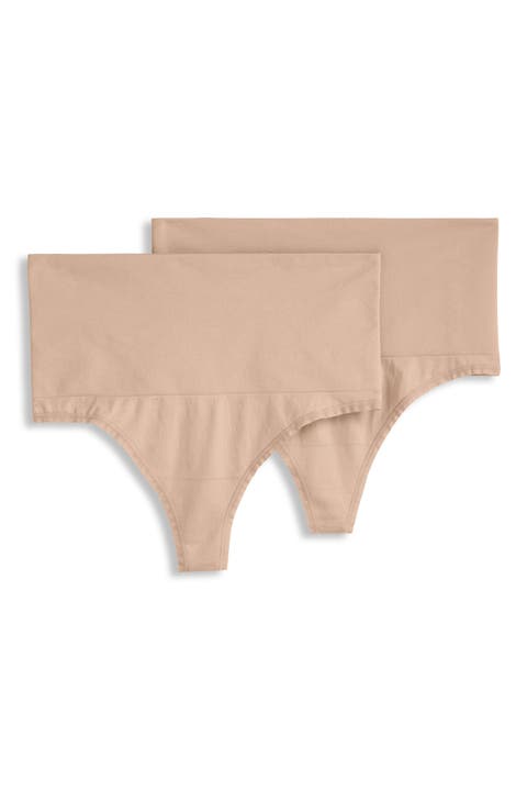 Women's Skimmies Seamfree Tummy Smoothing Thong - 2 Pack