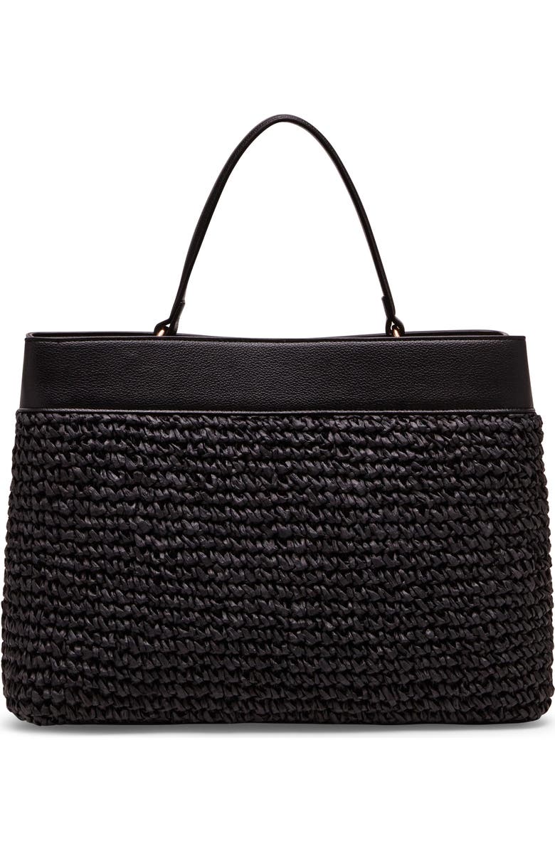 Anne Klein Woven Straw Satchel, Alternate, color,