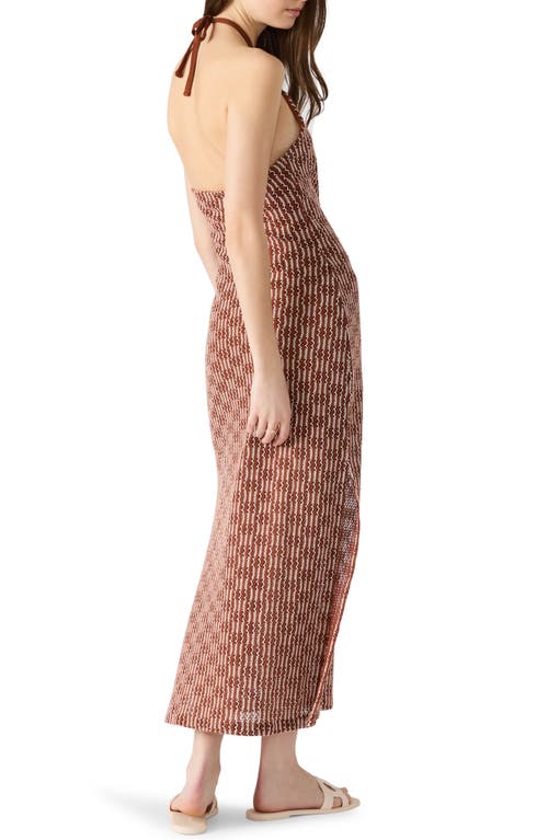 Steve Madden Tatum Halter Midi Dress In Dusty Brick
