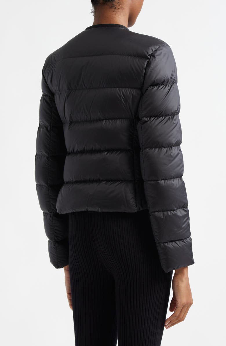 Moncler Laurine Down Crop Jacket, Alternate, color, Black