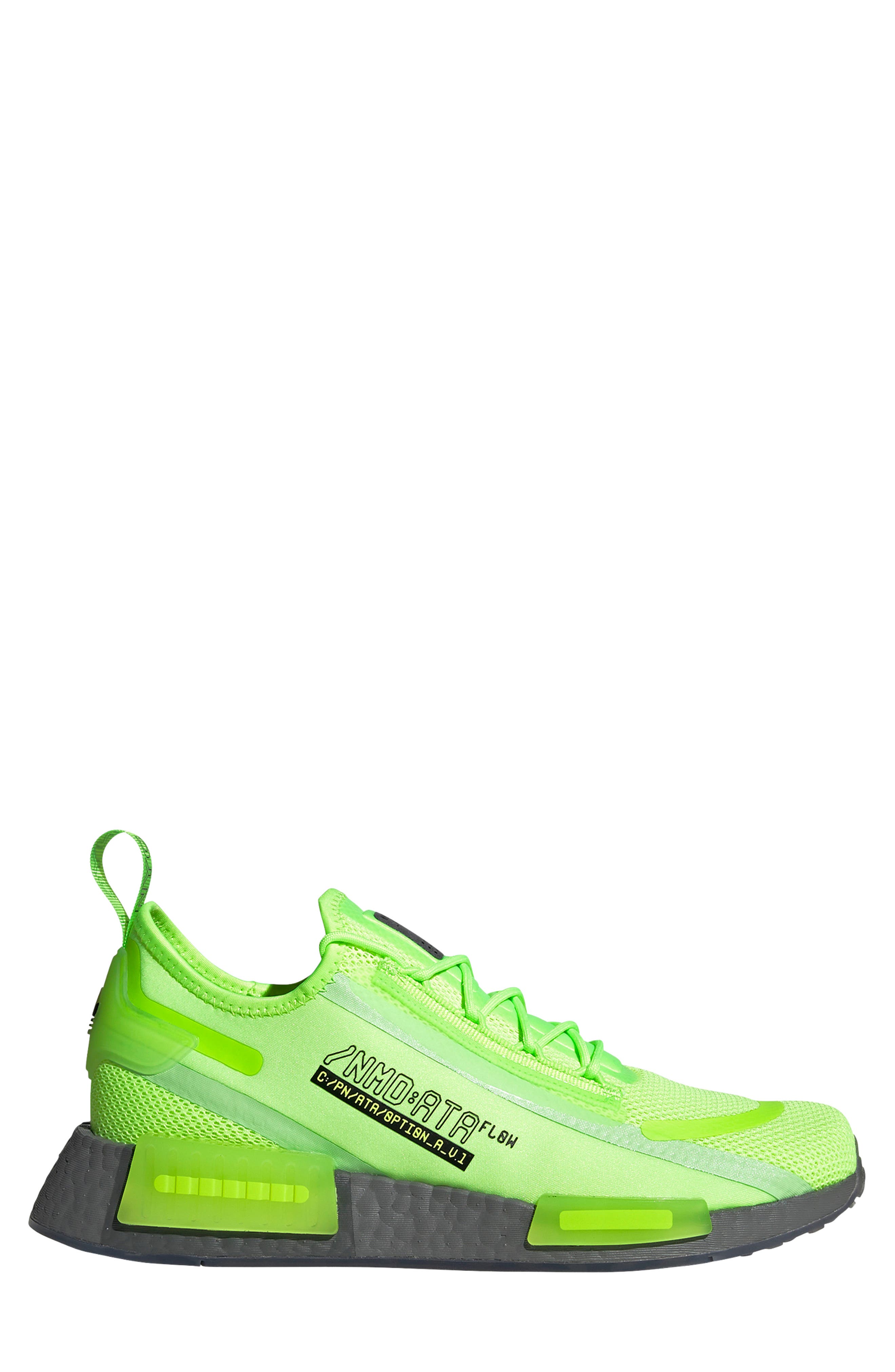 NMD R1 Spectoo Sneaker, Alternate, color, SIGNAL GREEN/ GREY / GREY
