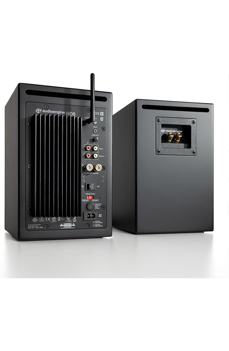 Audioengine HD5 150W Bluetooth Home Theater Speakers with aptX-HD, Alternate, color, Black