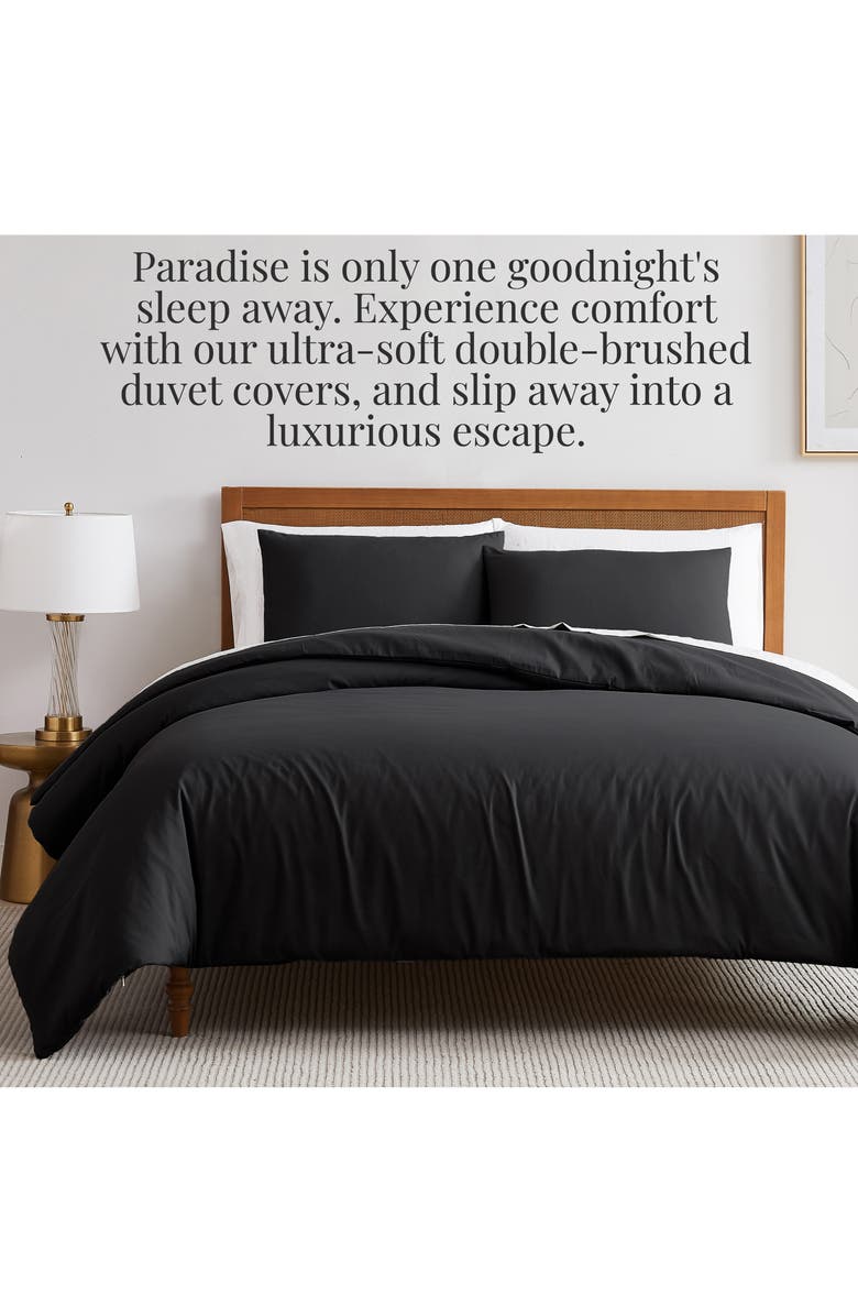 SOUTHSHORE FINE LINENS Vilano Springs Duvet Cover Set, Alternate, color, Black