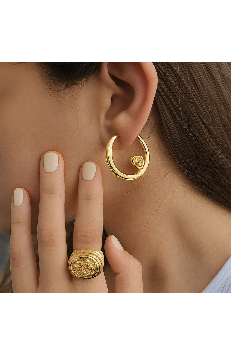 Daniela Millan Jewelry Knot Hoop Earrings, Alternate, color, Gold