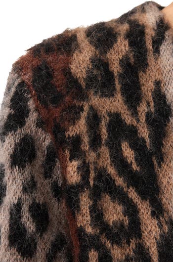 Wick Lex Leopard Jacquard Cardigan