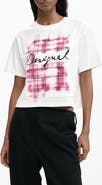 Desigual Plaid Logo Graphic T-Shirt