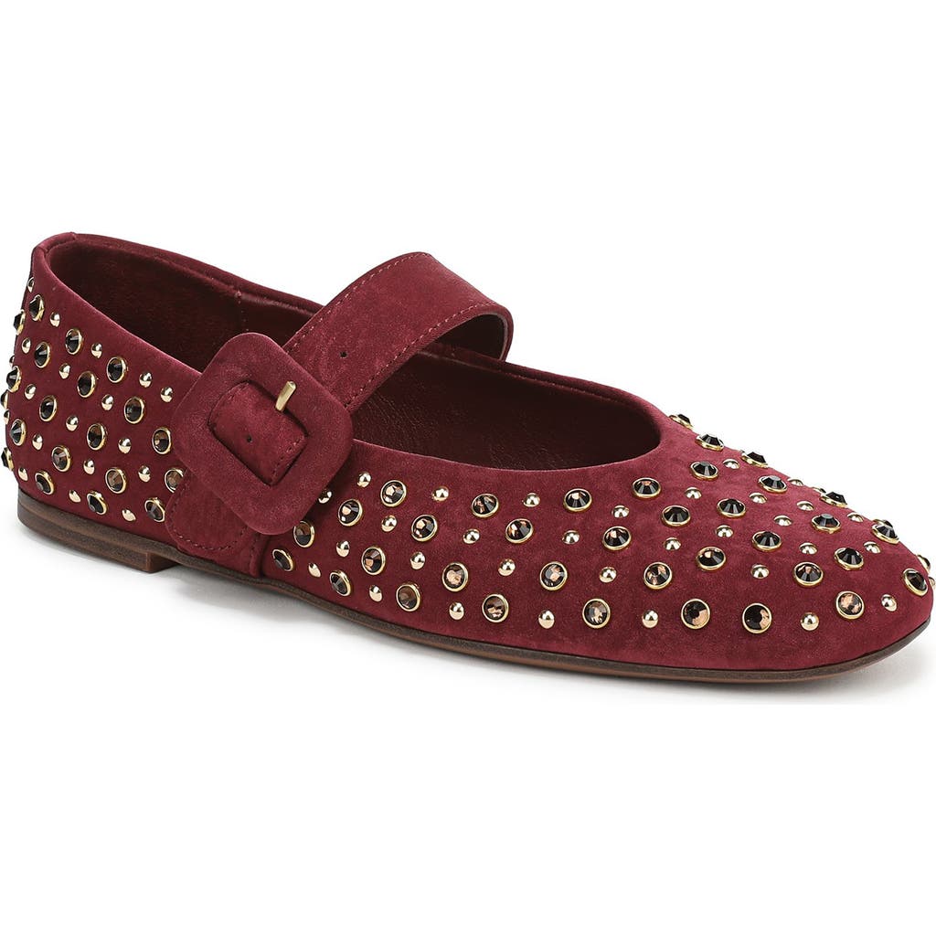 Circus Ny By Sam Edelman Blaire Studded Mary Jane Flat In Burgundy