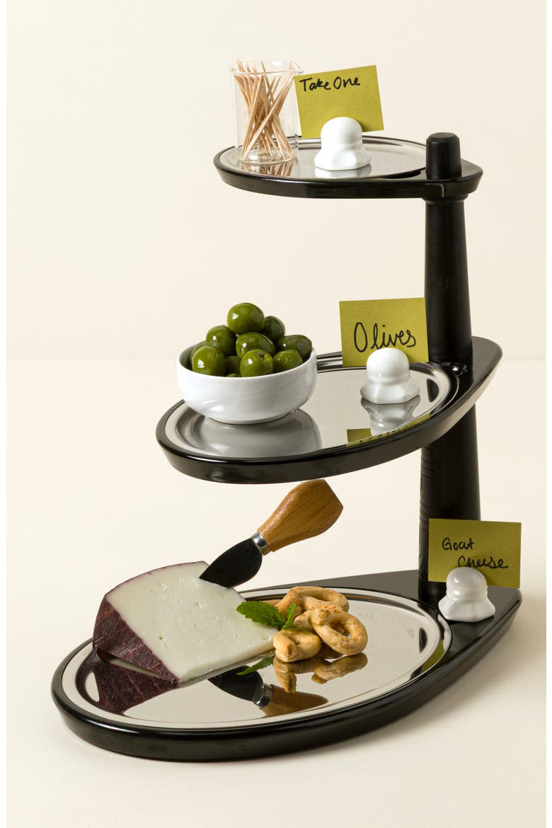Space-Saving Swivel Serving Stand, Alternate, color, Multi