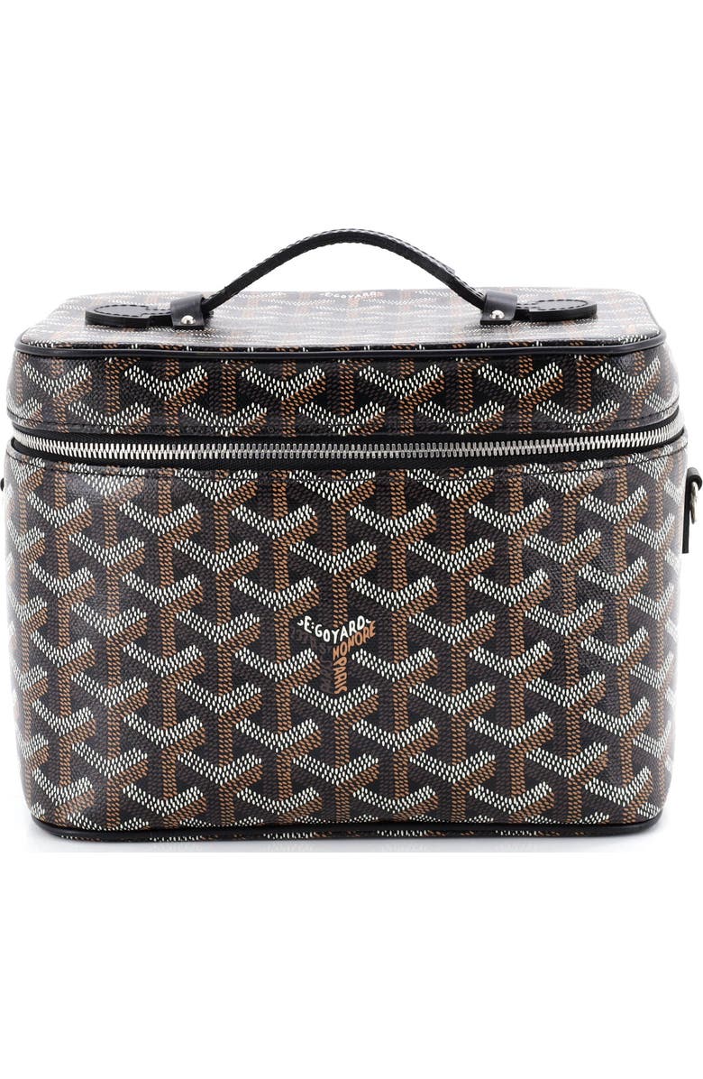 Pre-Owned Goyard Muse Vanity Case Coated Canvas, Main, color, Black
