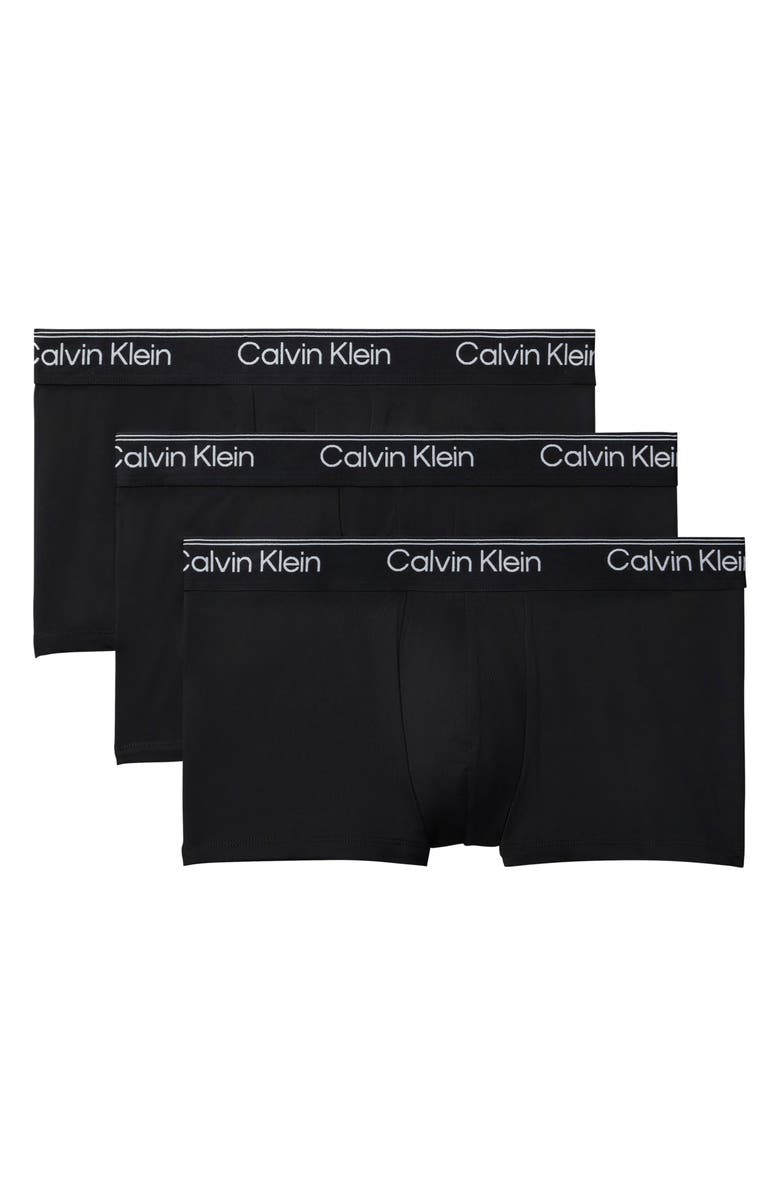 Calvin Klein 3-Pack Microfiber Boxer Briefs, Main, color, 3 Black