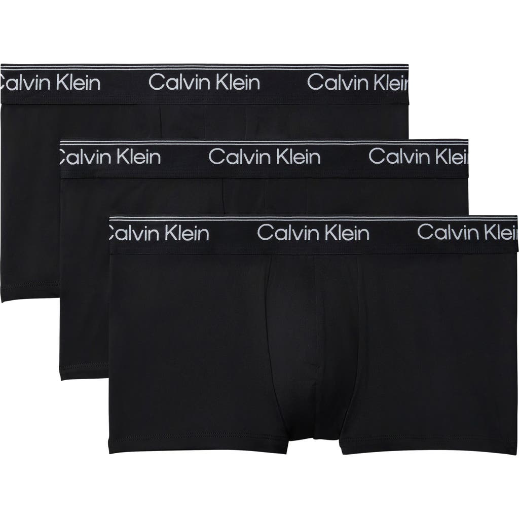 Calvin Klein 3-pack Microfiber Boxer Briefs In Black