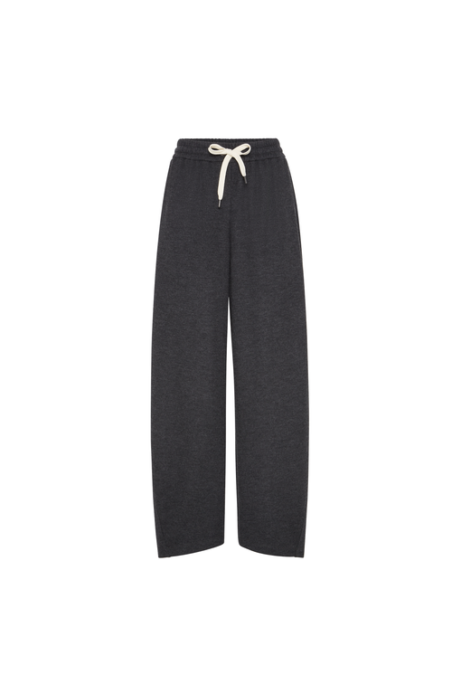 Brunello Cucinelli Double Jersey Track Trousers In Black