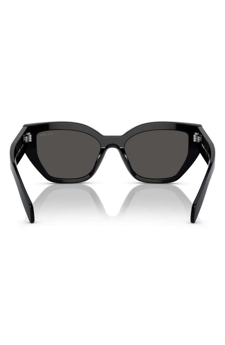 Prada 53mm Butterfly Sunglasses, Alternate, color, Black