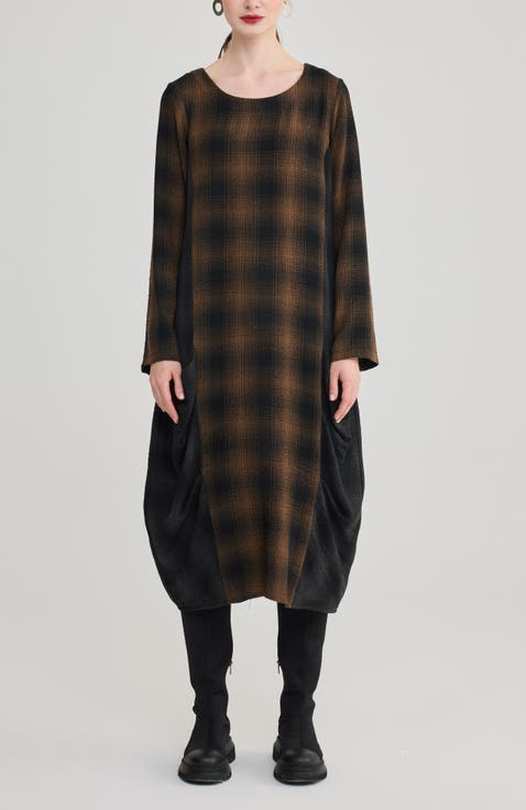 Reese Plaid Cocoon Dress