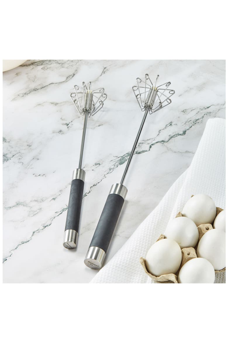Essentials 2-Piece Whisk Set, Alternate, color, BLACK