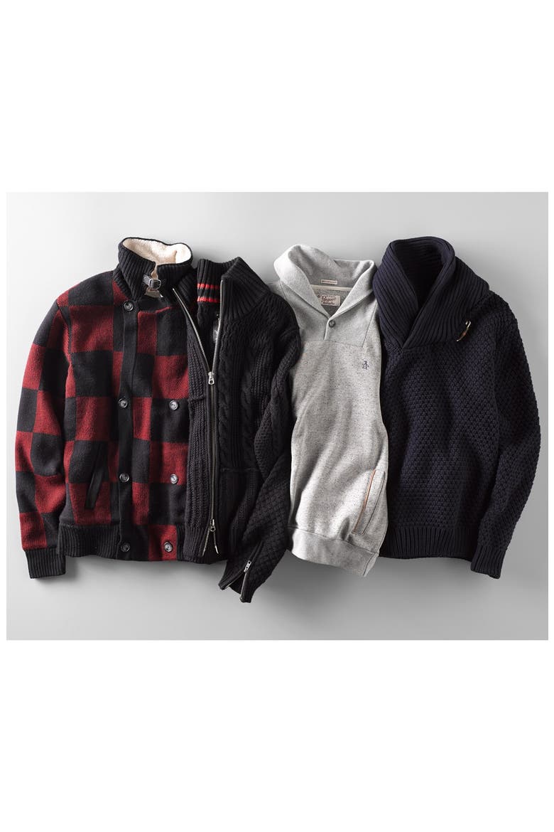 Shawl Collar Sweater, Alternate, color, NIGHT