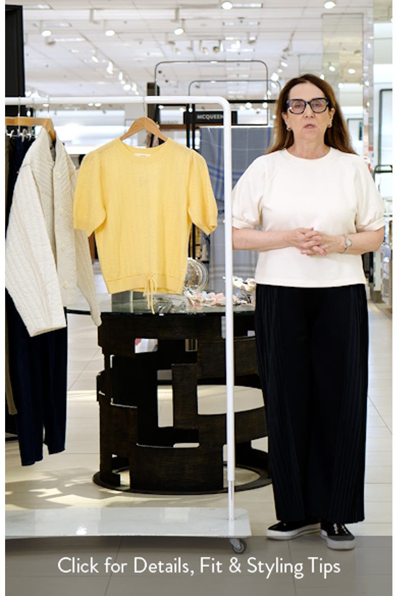 The Cashmere Charm Pointelle Sweater video
